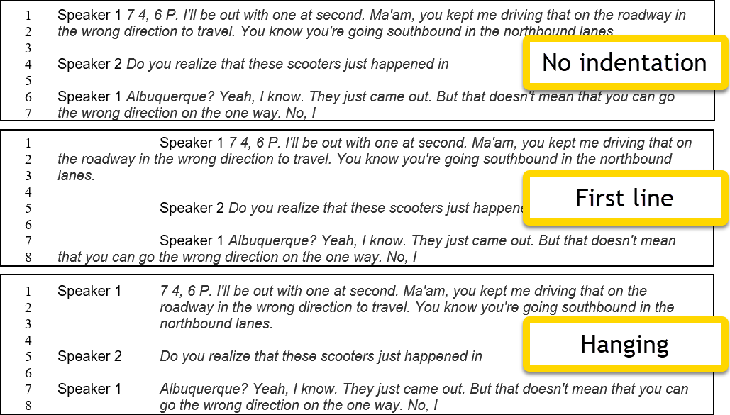 Shows how to change display options for indentation.