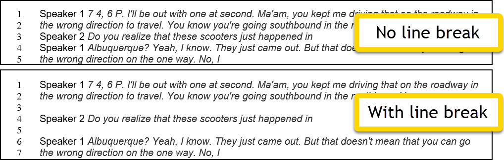 Shows how to change display options for line breaks.