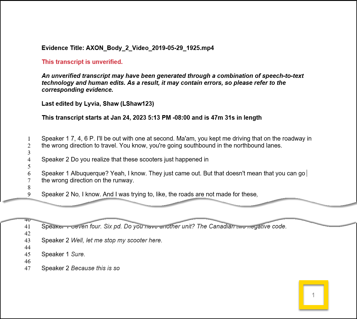 Shows how to change display options for page breaks.