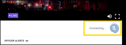 Shows the Connecting prompt.