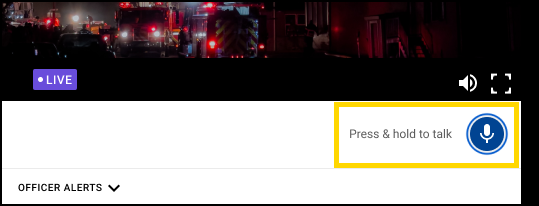 Shows the Press and Hold to Talk prompt.