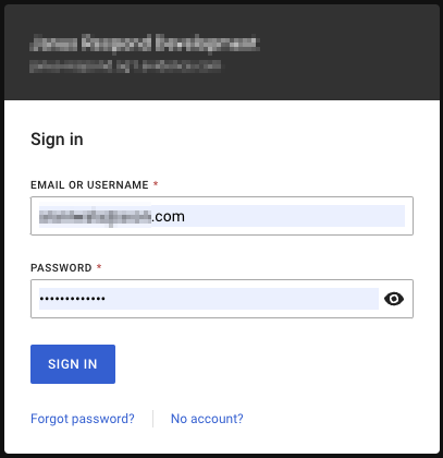 Shows the Respond sign-in window.