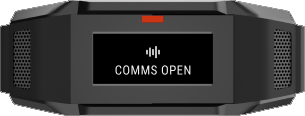 Shows COMMS OPEN on the Body 4 display.