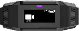 Shows the LIVE icon on the Body 4 display.