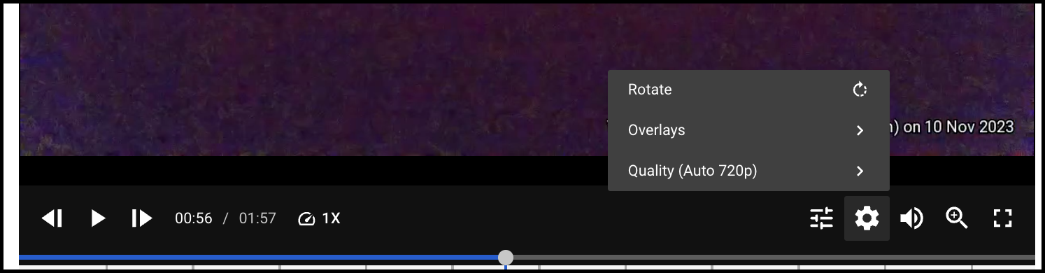 Media player playback settings in Axon Evidence.