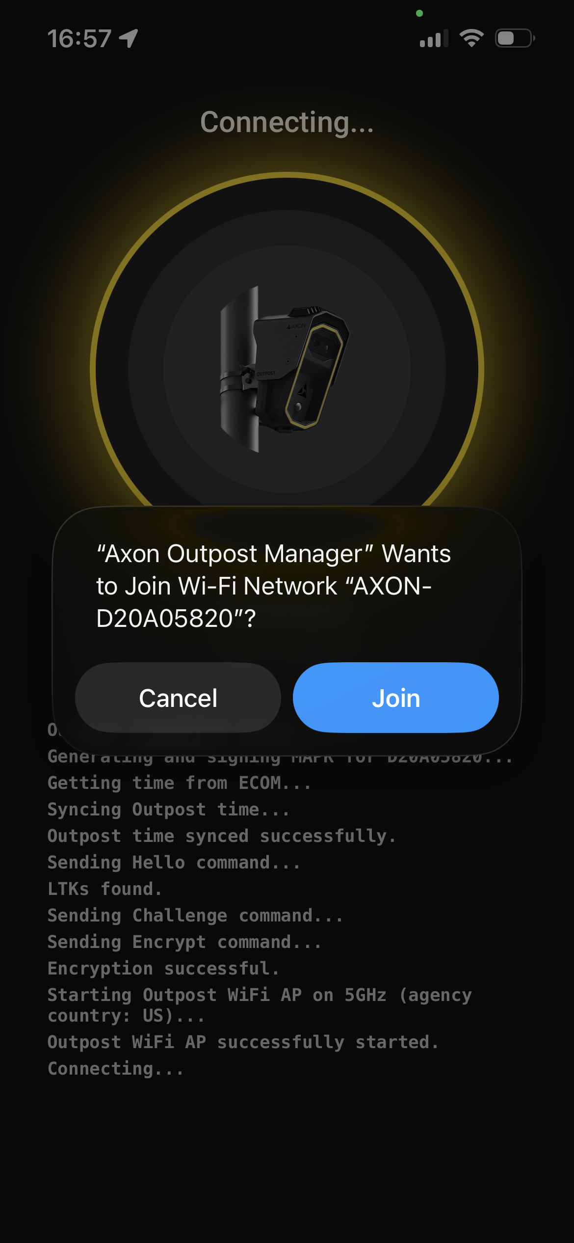 AOM connect camera to wifi.