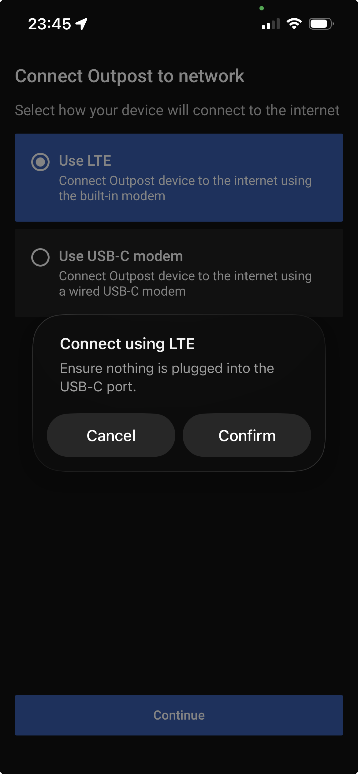 AOM confirm LTE.