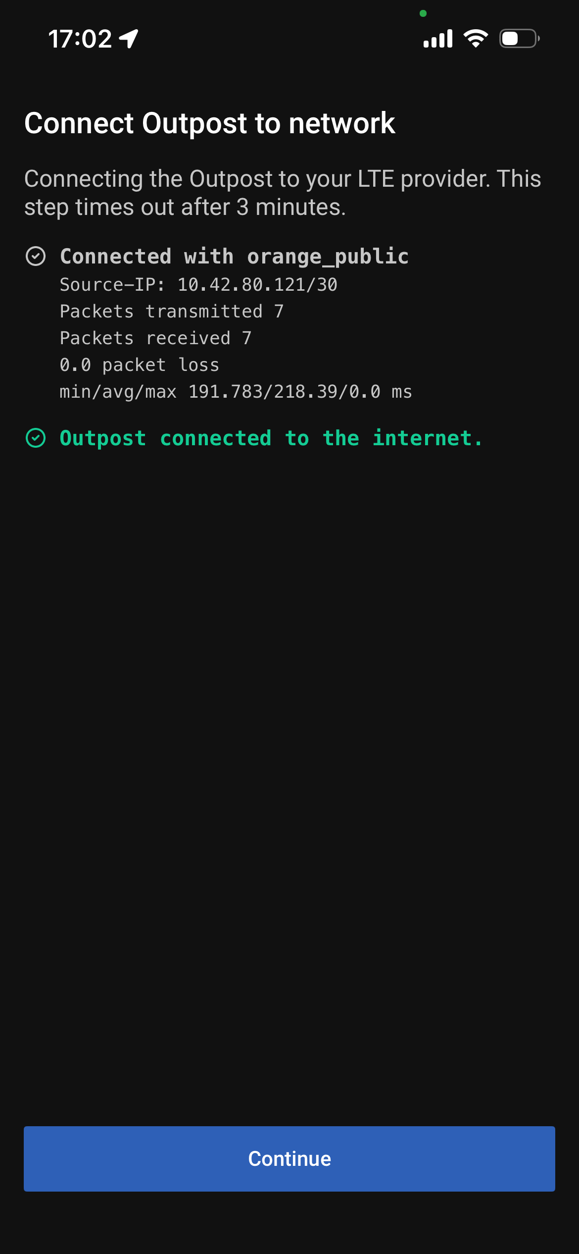 AOM LTE testing two.