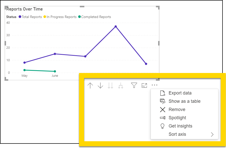 Shows how to view additional visualization options.