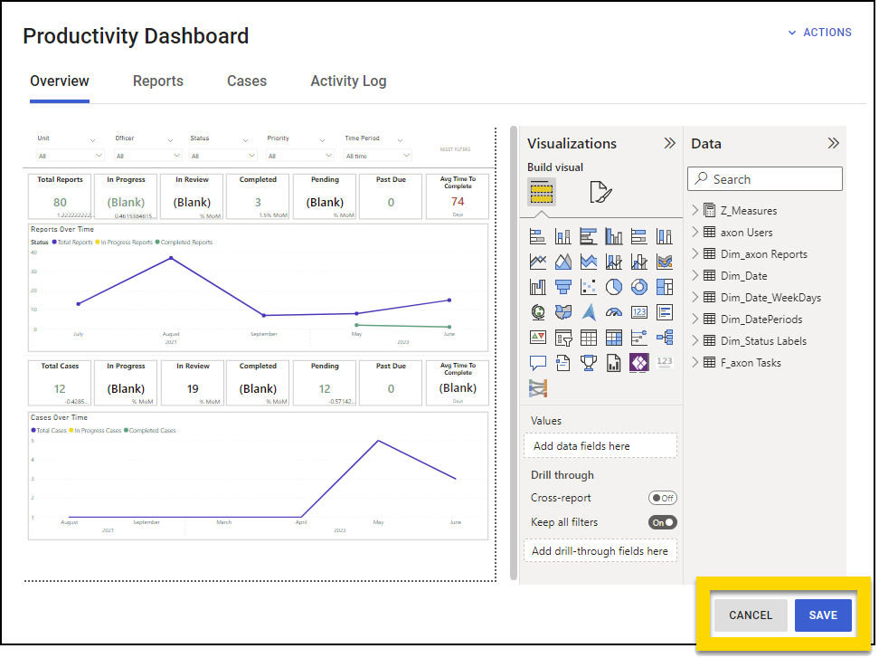 Shows how to save a dashboard.