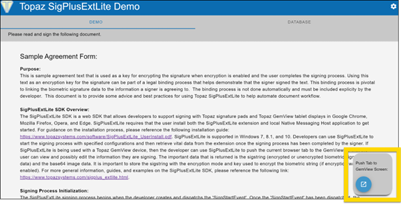 Shows how to demo the GemView and ensure a connection has been made.