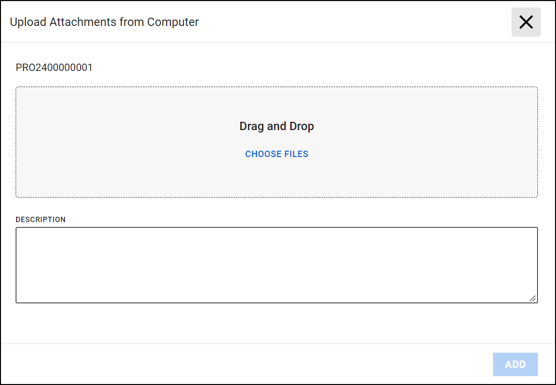 Shows how to upload a file to a property item's profile.