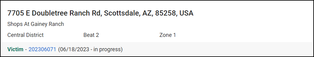 Shows the search result preview for Organizations Search.