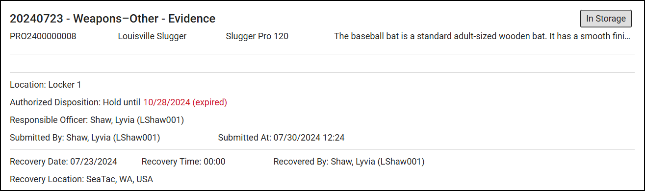 Shows the search result preview for Property Search.