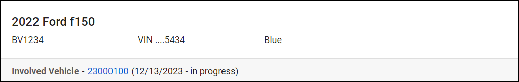 Shows the search result preview for Vehicles Search.