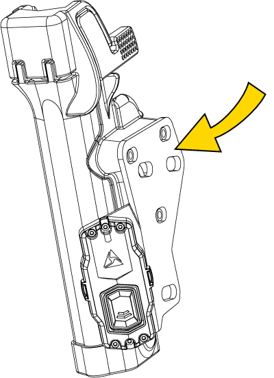 Selecting bracket hole alignment.