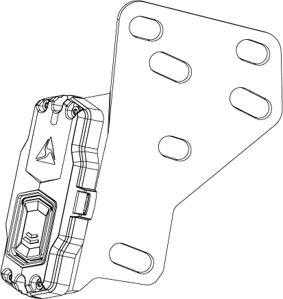 Axon Signal Sidearm mounted to a holster bracket.