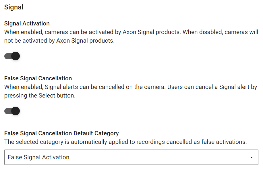 Signal section