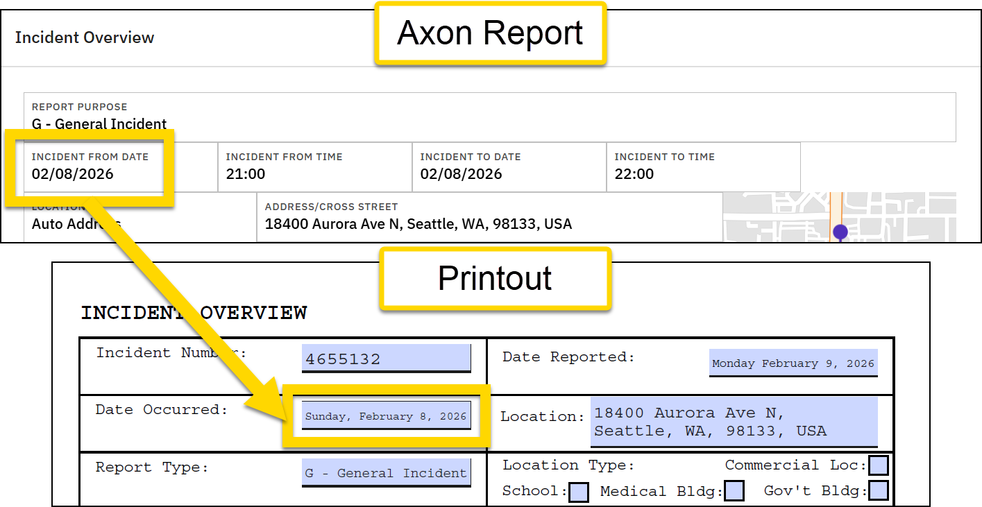 Shows an example of using the format operator in a Print Template mapping.