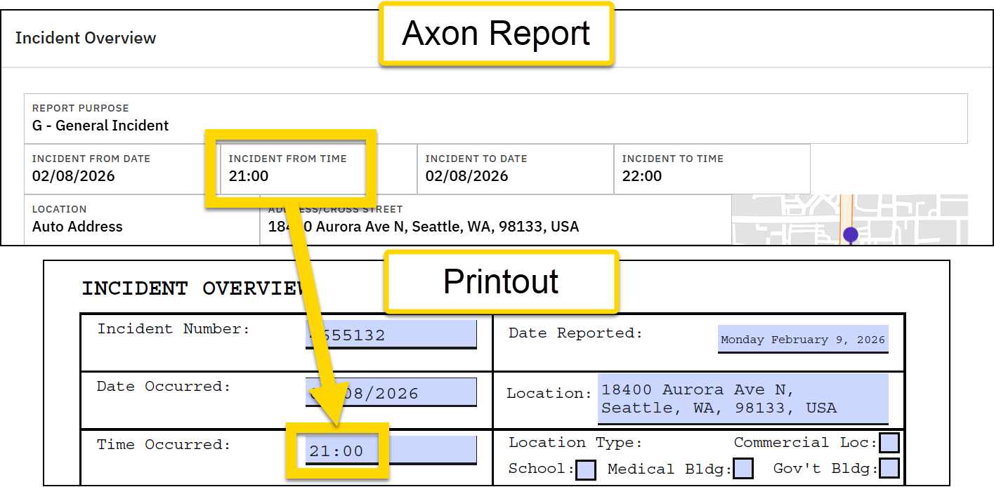 Shows an example of using the format operator in a Print Template mapping.