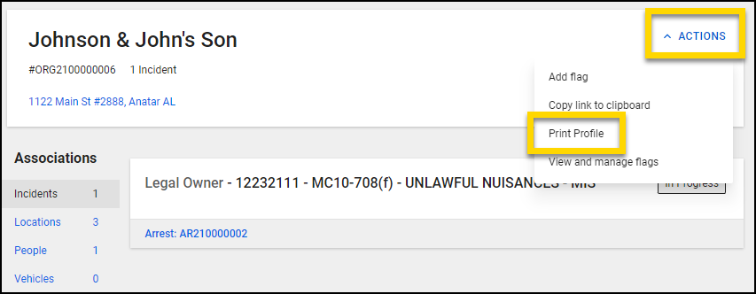 Shows how to print profiles.