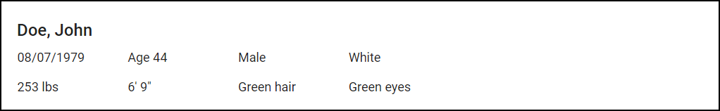 Shows the search result preview for Citizens Search.