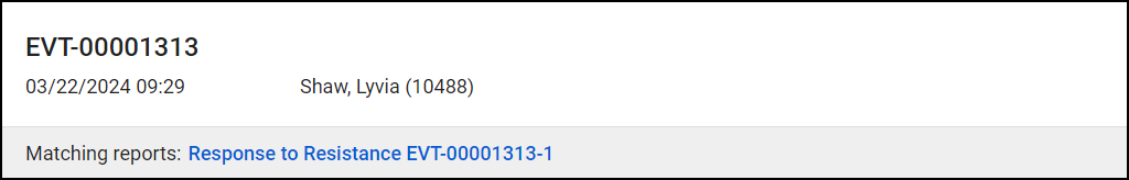 Shows the search result preview for Events Search.