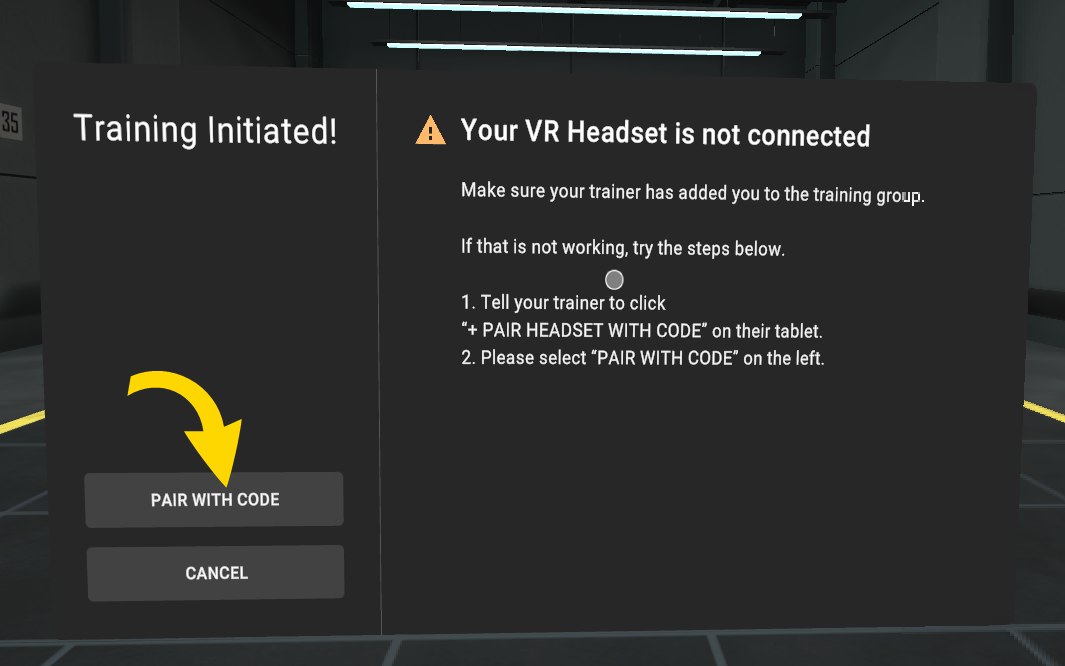 Pair with Code button Pair with Code button