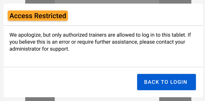 Access restricted message Access restricted message