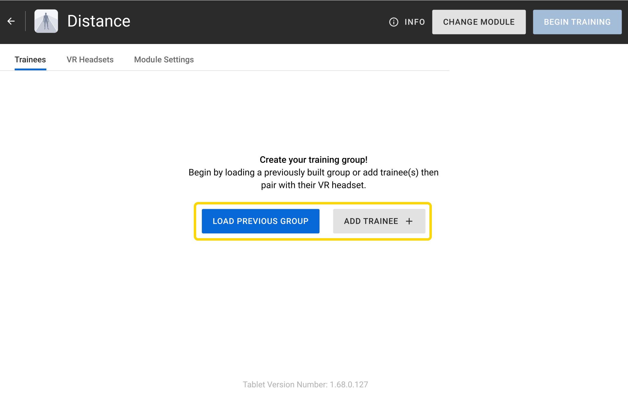Load Previous Group and Add Trainee buttons Load Previous Group and Add Trainee buttons