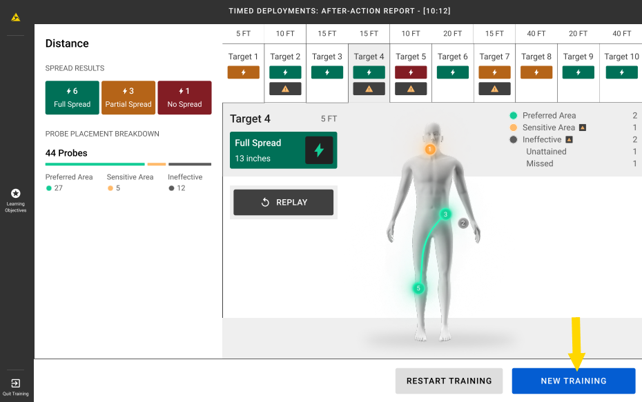 New training button New training button