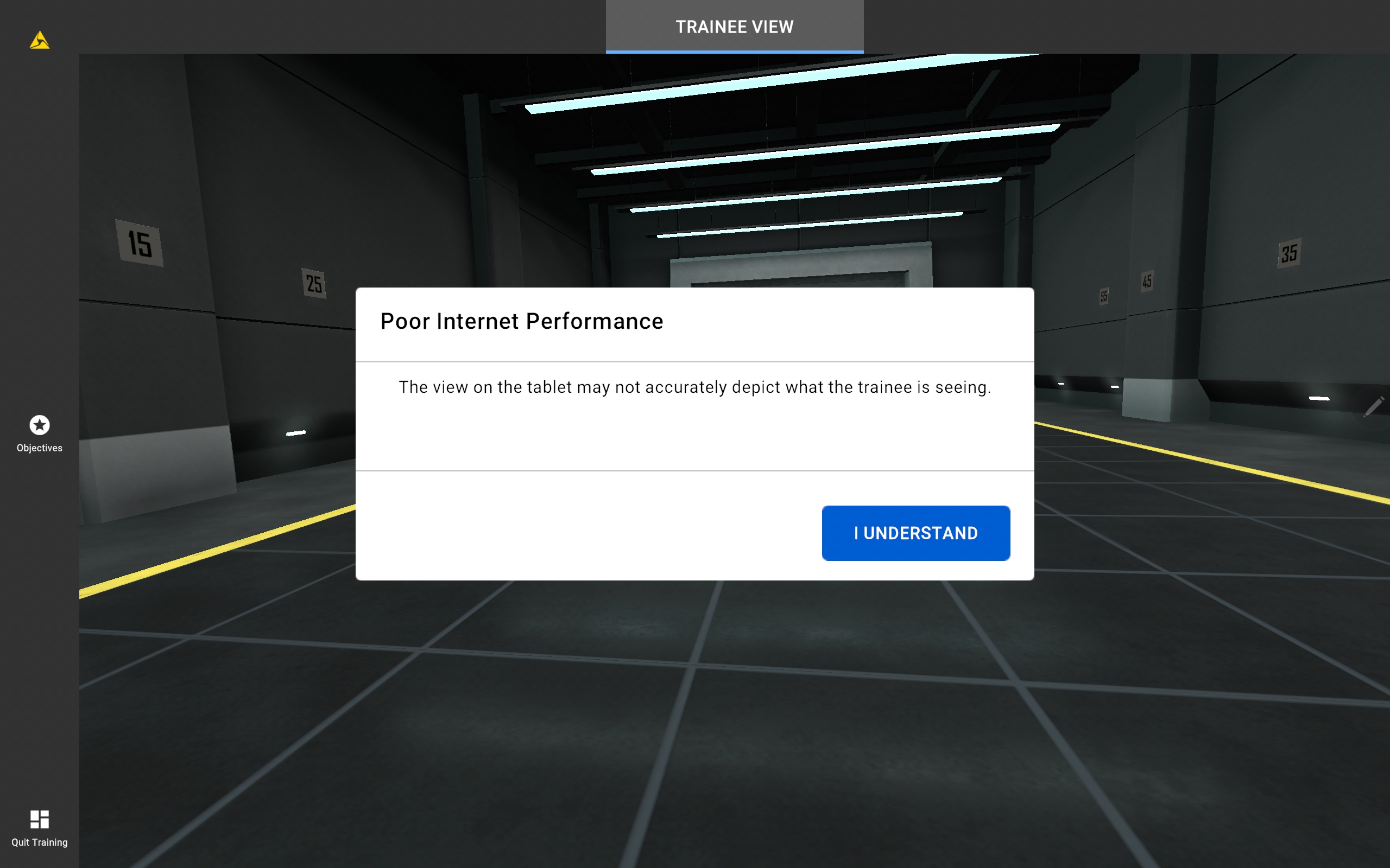 Poor internet performance message Poor internet performance message