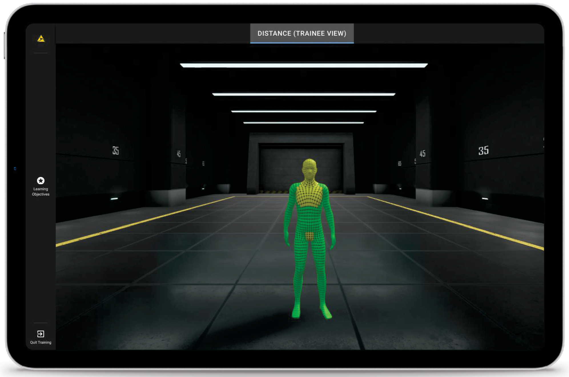 Headset trainee view on the tablet Headset trainee view on the tablet