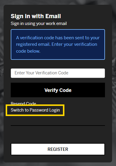 Switch to Password Login button Switch to Password Login button