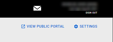 Shows the View Public Portal link at the upper right of the ALPR Policy and Usage page.