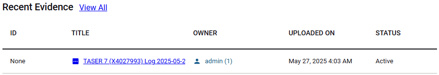 recent evidence page