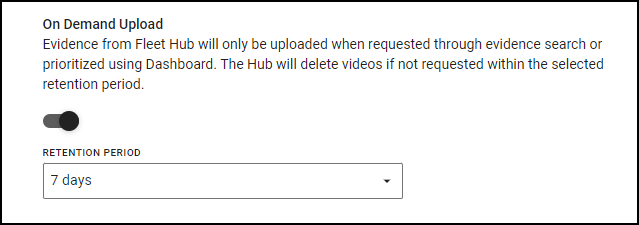 Axon Evidence Local setting for on demand upload.