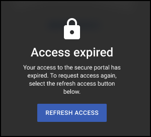 Access expired page, with a refresh access button.