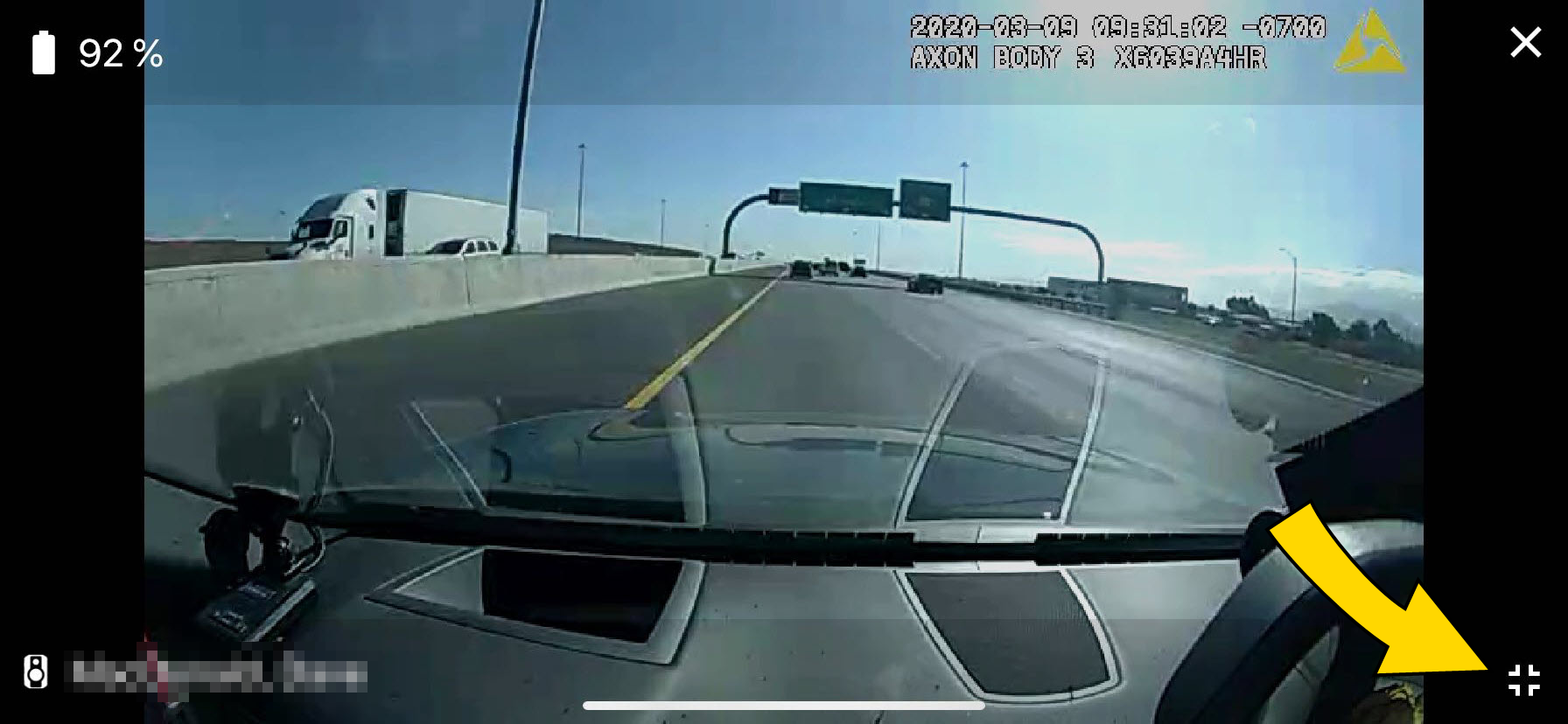 Shows a video in full screen on the livestream tile.