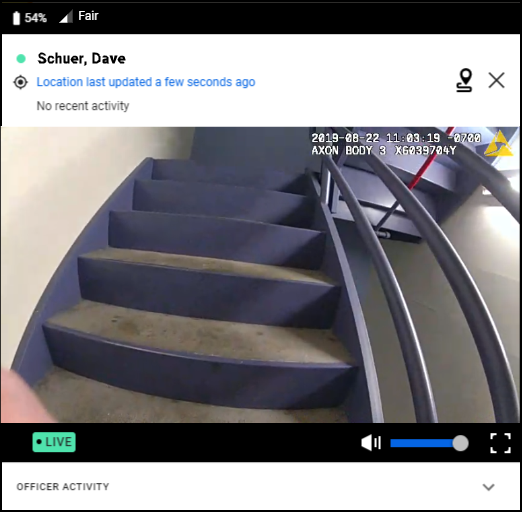 Shows the different features on a camera tile.